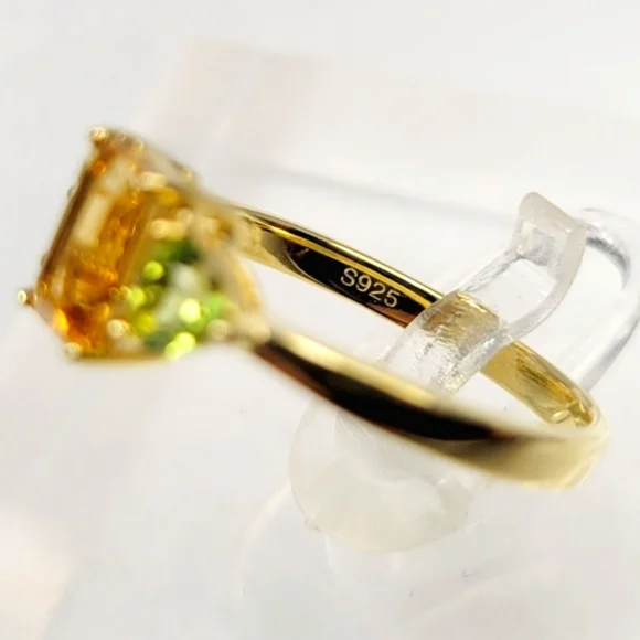 14k Filled Citrine & Peridot Ring - Picture 8 of 12